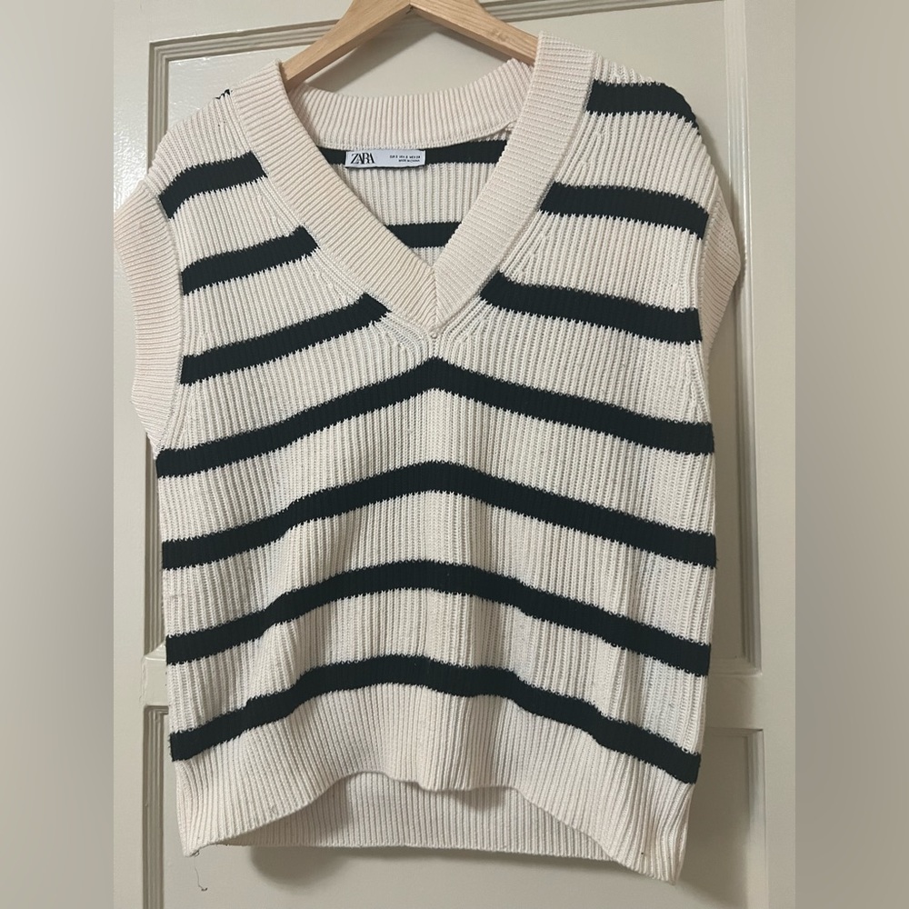 Zara La Ligne inspired striped sweater vest